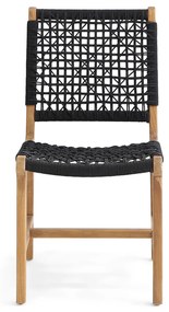 Rivièra Maison - Rope Outdoor Side Chair XSX - Kleur: zwart