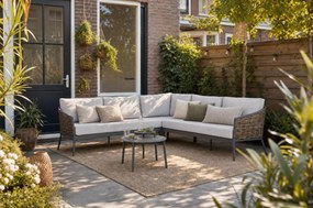 Hoek loungeset 5 personen Aluminium Taupe  Coco Ewa/Pacific