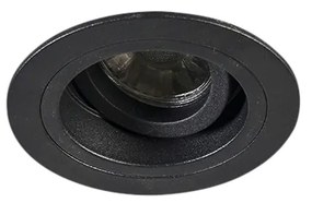 Set van 6 Moderne inbouwspot zwart 9,2 cm draai- en kantelbaar - Chuck