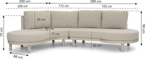 Loungeset tuin 5 personen Rope Zand/Beige  Santika Furniture Santika