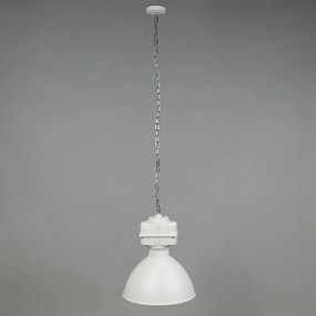 Set van 2 industriële hanglampen klein mat wit - Sicko Industriele / Industrie / Industrial E27 rond Binnenverlichting Lamp