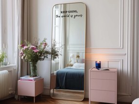 Spiegelsticker S27 – KEEP GOING, the world is yours.