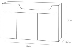 Differnz Fabulous onderkast 100cm wit