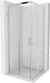 Mexen Rio vierkante douchecabine 80 x 80 cm, transparant, chroom - 860-080-080-01-00