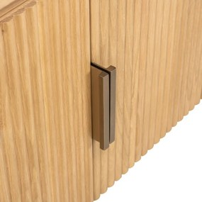 Richmond Interiors Belfort Ovaal Tv-meubel Eiken Met Ribbels - 185x45x56.5cm.