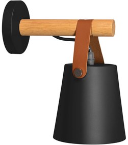 Wandlamp Metalen Wandlamp Met Zwarte Band APP466-1W Zwart