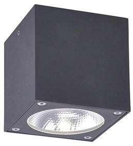 Moderne Spot / Opbouwspot / Plafondspot grijs vierkant incl. LED IP54 - Domi Modern IP54 Binnenverlichting Lamp