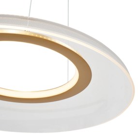 LED Design hanglamp goud en transparant 3-staps dimbaar - Scacrylic Design rond Binnenverlichting Lamp