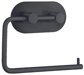 Smedbo Beslagsboden Toiletrolhouder - 13.4x10.5cm - zelfklevend - RVS Mat zwart BB1097