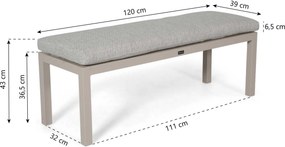 Stoel en Bank Loungeset 7 personen Aluminium Zand/Beige  Lifestyle Garden Furniture Sabbia