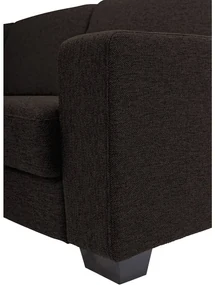 Goossens Hoekbank N-joy Divana Met Chaise Longue donkerbruin, stof, 2,5-zits, stijlvol landelijk met chaise longue links