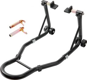 VEVOR Motorfietsstandaardset, draagvermogen 0,39 t, U-type + L-type, 225–350 mm / 230–330 mm achterste montagestandaard, motorfietslift, montagelift, met vier zwenkwielen