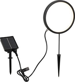 Prikspot zwart 50 cm incl. LED oplaadbaar en solar IP65 - Adalind
