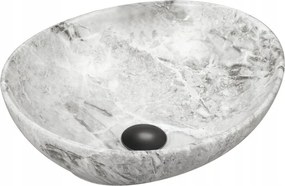 Mexen Elza opbouwwastafel 40 x 33 cm, grijze steen - 21014093
