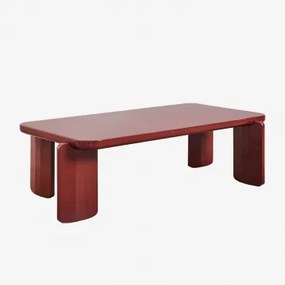 Rechthoekige Salontafel 120x60 Cm In Geneva Mdf Wijn Rood - Sklum
