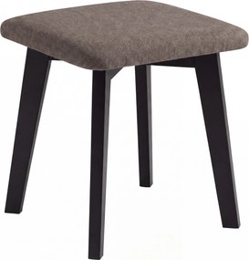 Mazzoni MILO Bruin (stof Storm 18)/zwart beuken onderstel - VIERKANTE GESTOFFEERDE KRUK VOOR KEUKEN/WOONKAMER