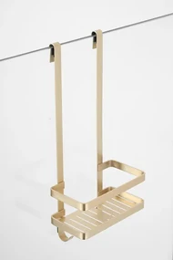 Saniclear Brass doucherek shampoohouder 52cm geborsteld messing mat goud