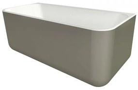 Xenz Guido ligbad - 160x75cm - Middenopstelling - Solid surface Grijs/Wit 8518-R7044