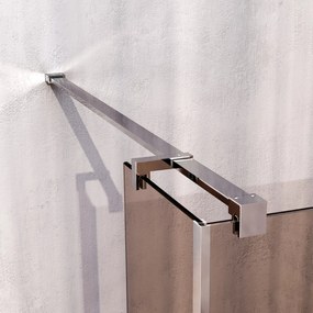Brauer Oblivion inloopdouche bronsglas 120cm met 30cm zijwand chroom