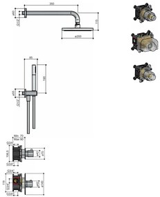 Hotbath Buddy IBS12 inbouw regendouche 25cm geborsteld zwart PVD