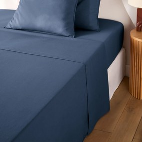 Effen plat laken in gewassen katoen, Scenario