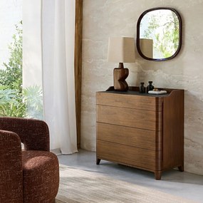 Notenhouten ladekast, JUNIUS, ontwerp Emmanuel Gallina