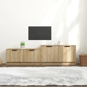 vidaXL Tv-meubel 158,5x36x45 cm bewerkt hout sonoma eikenkleurig