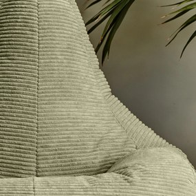 Cloudy Cord Zitzak Stoel - Olijf