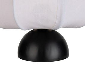 Stoffen Japandi tafellamp zwart met witte kap - NoriJapandi E27 Scandinavisch rond Binnenverlichting Lamp