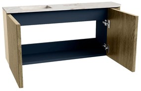 Mondiaz Joya DLux 90cm toiletmeubel ronding rechts dusk met wastafel faye links zonder kraangat frappe