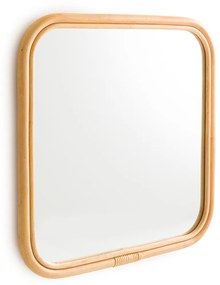Vierkante spiegel in rotan 60x60 cm, Nogu