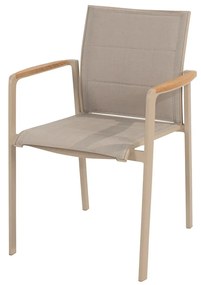 Taste by 4 Seasons Cortina stapelbare tuinstoel Latte Tuinstoel   beige weerbestendig