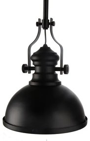 Vintage IndustriÃ«le Hanglamp Zwart Met Diffuser 32cm