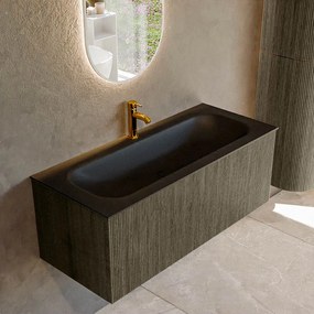 Mondiaz Kurve 110cm badmeubel shadow met 1 lade en wastafel big medium midden 1 kraangat urban