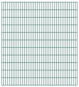 vidaXL Dubbelstaafmatten 2,008x2,23 m 4 m (totale lengte) groen
