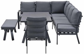 Garden Impressions Senja lounge dining set 5-delig links incl. stoel - mystic grijs