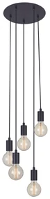 Sky 5-lichts hanglamp zwart