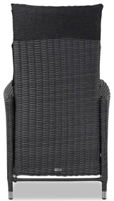 Verstelbare Tuinstoel Wicker Zwart Garden Collections Madera