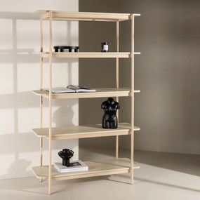 Openkast Met Vijf Planken Whitewash - 120x40x190cm.