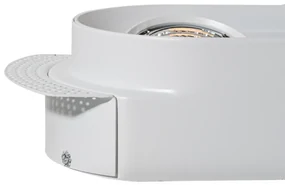 Afgeronde inbouwspot wit GU10 70mm 2-lichts - Hubs Modern GU10 ovaal Binnenverlichting Lamp