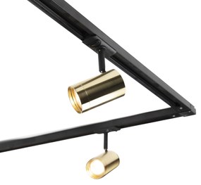 Modern railsysteem met 5 spots goud 1-fase  - Iconic Jeana