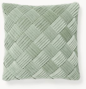 Fluwelen kussenhoes Sina met structuurpatroon