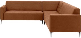 Goossens  Key West cognac, micro leer, 2,5-zits, modern design