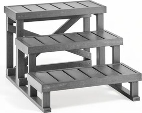 VEVOR Opstapje voor jacuzzi's en campers, 3 treden met 70 cm brede treden, geschikt voor zwembaden, campers, terrassen en tuinen, antislip treden met een draagvermogen van 160 kg, geschikt voor alle weersomstandigheden.