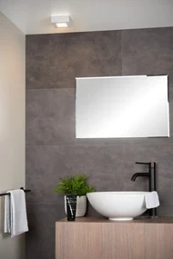 Lucide Brice vierkante plafondlamp 10.8cm 8W wit