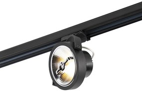 LED RailSpot / Opbouwspot / Plafondspot zwart voor 3-fase rail GU10 111cm - 3-Phase Expert Modern rond Binnenverlichting Lamp