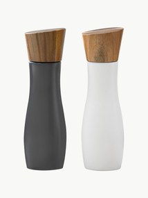 Zout- en pepermolen Essentials met deksel van acaciahout, 2-delig