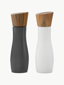 Zout- en peperstrooier Essentials met acaciahouten deksel, 2-delig