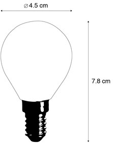 Set van 5 E14 LED lampen filament P45 4W 470 lm 2700K