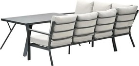 Garden Impressions Senja lounge dining set 3-delig links - desert sand
